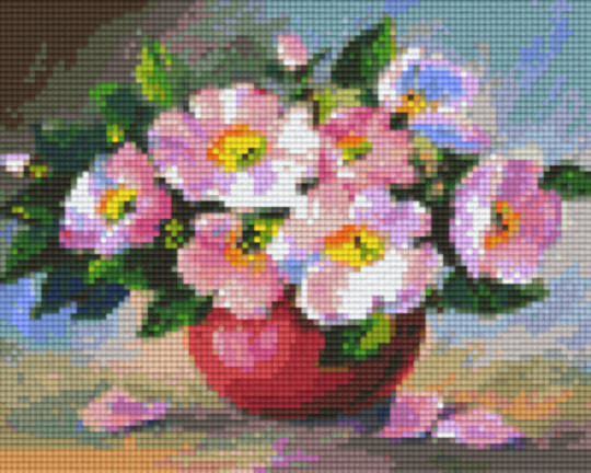 Vase Flowers Four [4] Baseplate PixelHobby Mini-mosaic Art Kit